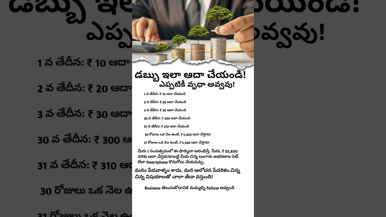 Telugu Motivation || Money Saving Tips || Success Secrets Telugu #motivation