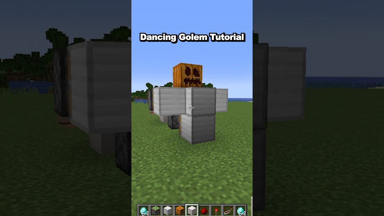Dancing Golem Tutorial Minecraft  #shorts #minecraft