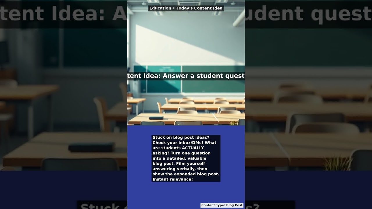 Content Idea: Answer a student question!