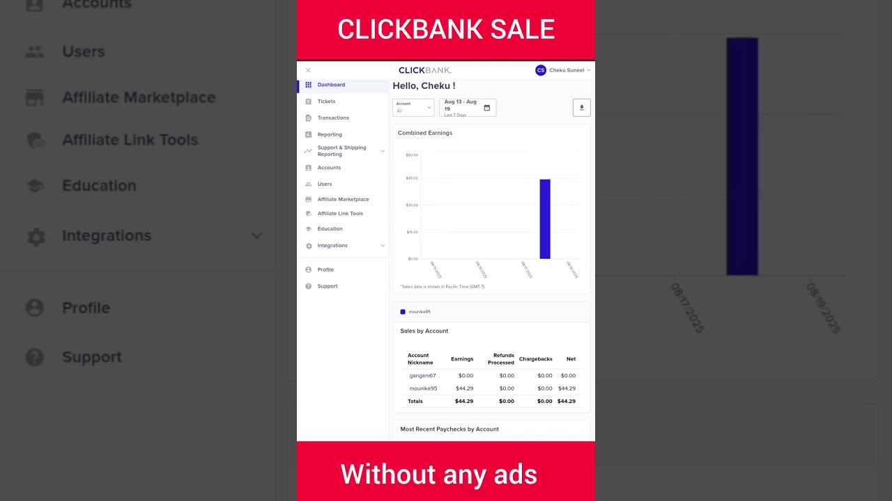 Clickbank Sale $44 Without any Ads #clickbank #clickbankaffiliate #affiliate #affiliatemarketing