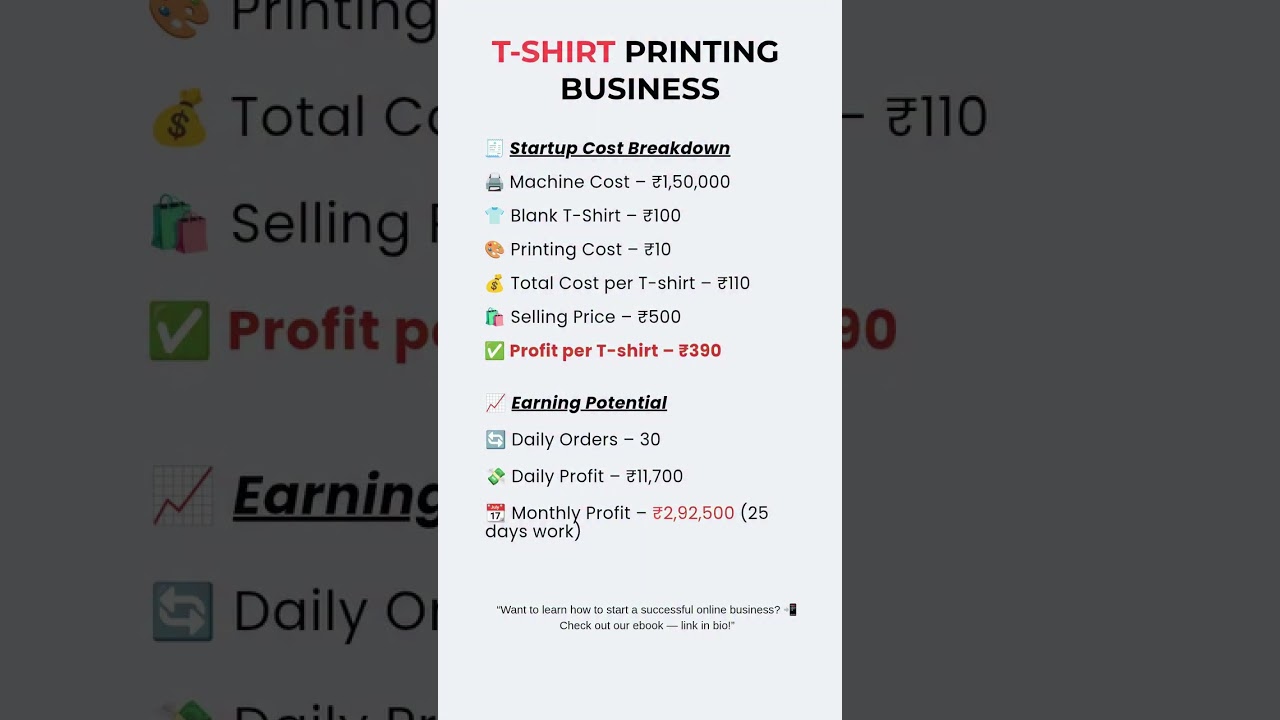 Want to start a small business from home? T-shirts printing #business #workfromhome #businessideas