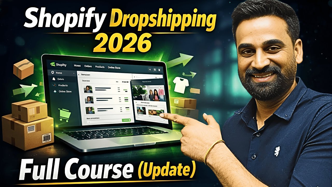 Shopify Dropshipping Full Tutorial For Beginners 2026 || Hindi